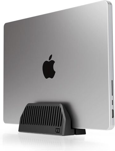 حامل كمبيوتر محمول عمودي للمكتب - حامل كمبيوتر محمول قابل للتعديل تلقائيًا لجهاز MacBook Air Stand & Pro - حامل كمبيوتر محمول زنبركي عمودي - يوفر مساحة المكتب - حامل عمودي للكمبيوتر المحمول خالي من الخدوش in Kuwait