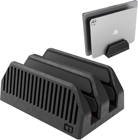 حامل كمبيوتر محمول عمودي للمكتب - حامل كمبيوتر محمول قابل للتعديل تلقائيًا لجهاز MacBook Air Stand & Pro - حامل كمبيوتر محمول زنبركي عمودي - يوفر مساحة المكتب - حامل عمودي للكمبيوتر المحمول خالي من الخدوش in Kuwait