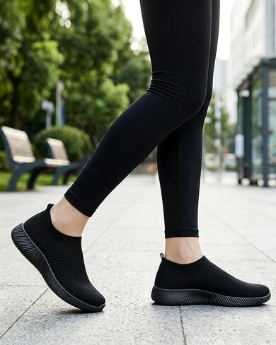 Women's Athletic Walking Shoes Slip On Casual Lightweight Breathable Mesh Tennis Workout Sneakers in Saudi Arabia