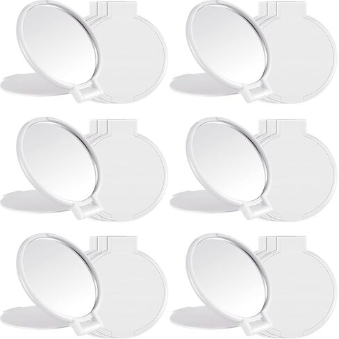 Jetec 18 Pieces Compact Mirrors Bulk Gifts Mini Vintage Pocket Mirrors for Purse Small Portable Folding Round Makeup Stuffs for Travel Daily Use Party Favors Women (Macaron Colors) in Kuwait