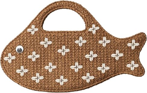Straw Clutch Purses for Women, Summer Cute and Unique fish Straw Purses and Handbags Woven Raffia Beach Bag in Saudi Arabia