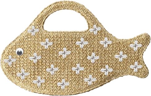Straw Clutch Purses for Women, Summer Cute and Unique fish Straw Purses and Handbags Woven Raffia Beach Bag in Saudi Arabia