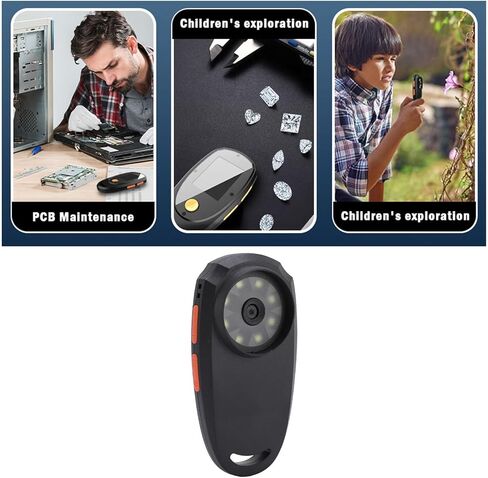 Handheld Digital Microscope, 2MP 2 Inch HD Screen with 8 LED Lights for Reading Stamps Jewelry Plants Electronic Components (White) in Saudi Arabia