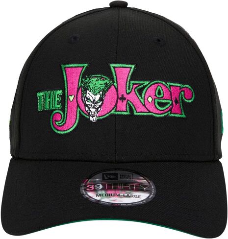 New Era The Joker Vintage Logo 39Thirty Fitted Hat (US, Alpha, Medium, Large, Black) in Saudi Arabia