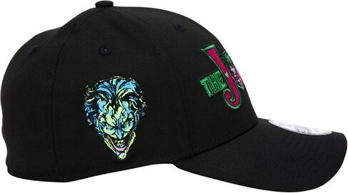 New Era The Joker Vintage Logo 39Thirty Fitted Hat (US, Alpha, Medium, Large, Black) in Saudi Arabia