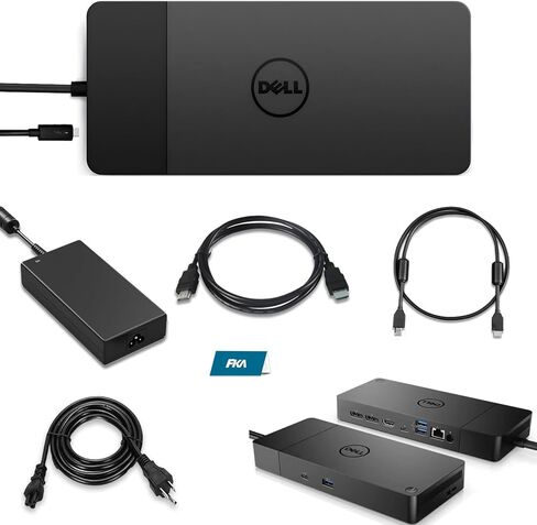 قاعدة إرساء WD19S بقدرة 180 وات، قاعدة توصيل Dell Dock WD19S عالية الأداء - ضمان لمدة سنة واحدة، مع محول طاقة 180 وات + توصيل طاقة 130 وات، جديد in Kuwait