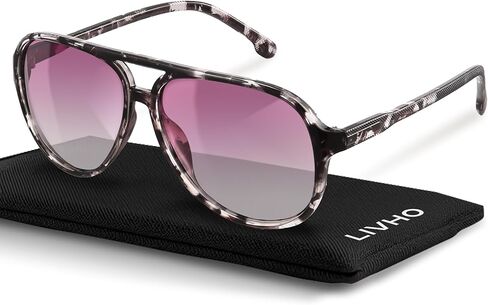 livho Trendy Polarized Aviator Sunglasses Women Men, Retro Sun Glasses for Women Men 2025, Oversized UV Protection Shades in Saudi Arabia