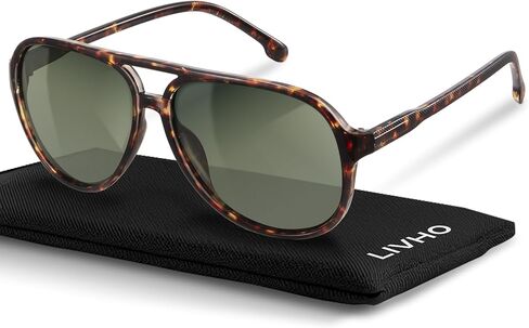 livho Trendy Polarized Aviator Sunglasses Women Men, Retro Sun Glasses for Women Men 2025, Oversized UV Protection Shades in Saudi Arabia