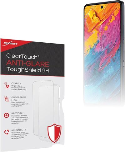 واقي شاشة BoxWave متوافق مع TCL 60 XE Nxtpaper 5G - ClearTouch مضاد للتوهج (عبوتان)، طبقة رقيقة غير لامعة مضادة لبصمات الأصابع in Kuwait