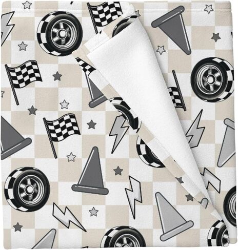 Vintage Race Car Vehicle Baby Blankets for Boys Girls Retro Racing Racecar Crib Blanket for Infant Toddler Newborn Soft Lightweight Outdoor Sports Nursery Swaddling Wrap 30x40in in Saudi Arabia
