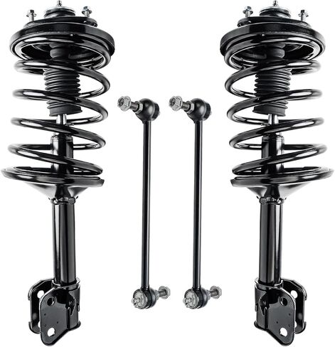 Detroit Axle - Front Struts Sway Bars for 03-05 Honda Pilot 2001-2002 Acura MDX, Complete 2 Struts with Coil Spring 2 Sway Bar Links 2003 2004 2005 Replacement Ready Strut Shock Assembly in Saudi Arabia