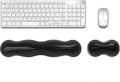 Wrist Rest for Keyboard and Mouse, Ergonomic Gel Keyboard Wrist Rest for Effortless Typing & Pain Relief, Cool Silicone Gel Wrist Support Pad for Gaming, Computers, Laptops, Office in Saudi Arabia