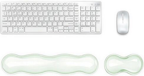 Wrist Rest for Keyboard and Mouse, Ergonomic Gel Keyboard Wrist Rest for Effortless Typing & Pain Relief, Cool Silicone Gel Wrist Support Pad for Gaming, Computers, Laptops, Office in Saudi Arabia