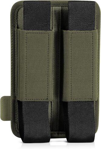 Savior Equipment Tactical Double Pistol Extended Open-Top Mag Pouch Holder Handgun Magazine Storage, Elastic Band to Hold Tight, Hook-Backed Panel, Tan in Kuwait