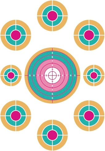 Shooting Targets Paper Bundle - Bottles & Glasses (Front and Back) - 50 Pack, Indoor & Outdoor Range in Saudi Arabia