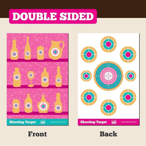 Shooting Targets Paper Bundle - Bottles & Glasses (Front and Back) - 50 Pack, Indoor & Outdoor Range in Saudi Arabia