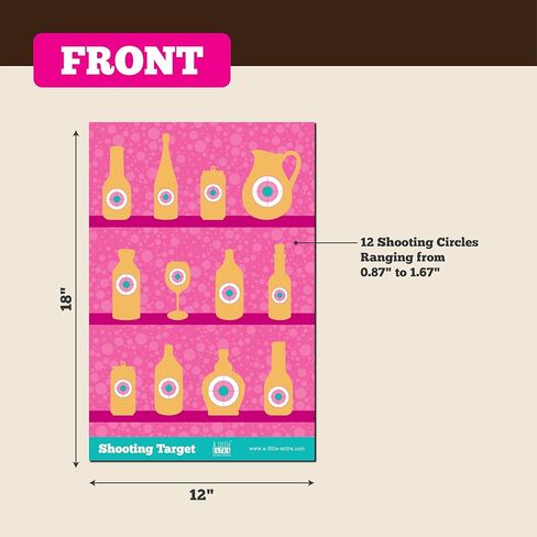 Shooting Targets Paper Bundle - Bottles & Glasses (Front and Back) - 50 Pack, Indoor & Outdoor Range in Saudi Arabia