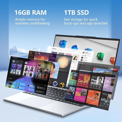 كمبيوتر محمول 2025، كمبيوتر محمول للألعاب مقاس 15.6 بوصة، Ryzen 5 7520H، رسومات Radeon، ذاكرة وصول عشوائي 16 جيجابايت، SSD 512 جيجابايت، Wi-Fi 5، عمر بطارية طويل، Win 11 Pro & Offic، لوحة مفاتيح بإضاءة خلفية، أجهزة كمبيوتر محمولة ryzen 5 in Kuwait