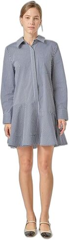 English Factory Women's Stripe Collar Flared Skirt Dress in Saudi Arabia