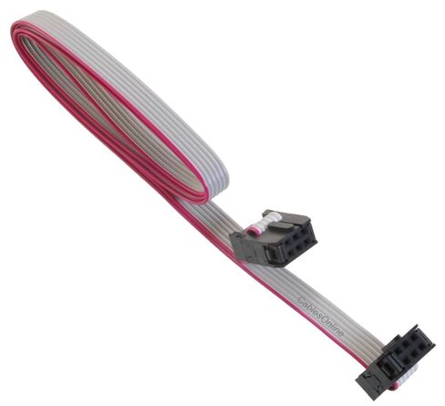 CablesOnline، كابل شريطي مسطح مقاس 18 بوصة (2 × 3) 2.54 مم من أنثى إلى أنثى IDC مكون من 6 أسلاك، FR-0618 in Kuwait