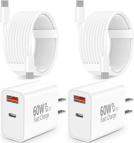 [Apple MFi Certified] iPhone 17 Charger Fast Charging, Rombica 4Pack 40W USB-C Charger Type-C Wall Chargers Dynamic Power Adapter + 6FT Type-C Cable for iPhone 17/17 Pro/17 Pro Max/16/15/iPad/AirPods in Kuwait