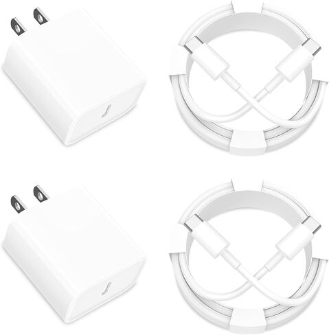 [Apple MFi Certified] iPhone 17 Charger Fast Charging, Rombica 4Pack 40W USB-C Charger Type-C Wall Chargers Dynamic Power Adapter + 6FT Type-C Cable for iPhone 17/17 Pro/17 Pro Max/16/15/iPad/AirPods in Kuwait