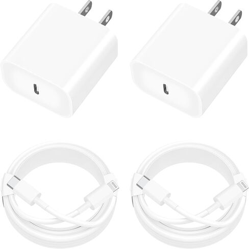 [Apple MFi Certified] iPhone 17 Charger Fast Charging, Rombica 4Pack 40W USB-C Charger Type-C Wall Chargers Dynamic Power Adapter + 6FT Type-C Cable for iPhone 17/17 Pro/17 Pro Max/16/15/iPad/AirPods in Kuwait