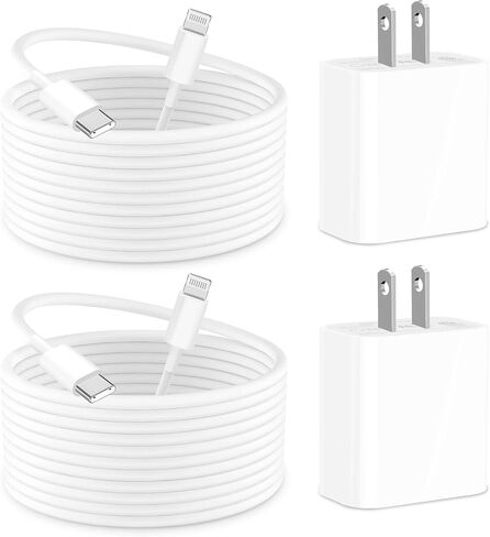[Apple MFi Certified] iPhone 17 Charger Fast Charging, Rombica 4Pack 40W USB-C Charger Type-C Wall Chargers Dynamic Power Adapter + 6FT Type-C Cable for iPhone 17/17 Pro/17 Pro Max/16/15/iPad/AirPods in Kuwait