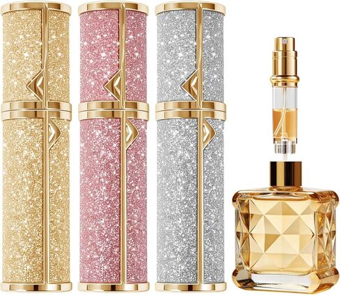 قطعتان من زجاجات العطور القابلة لإعادة الملء، رذاذ عطر للسفر من الجلد الفاخر 5 مل، بخاخ كولونيا مانع للتسرب معتمد من إدارة أمن المواصلات الأمريكية للرجال والنساء، زجاجة عطر صغيرة محمولة للسفر والاستخدام اليومي والهدايا in Kuwait