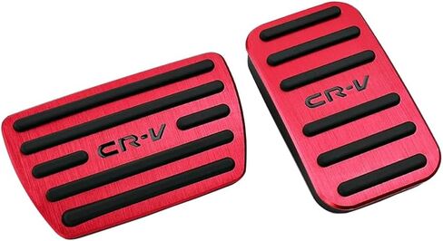 Auto Aluminum Pedal Covers Set for Honda CRV 2017-2022 No Drill Anti-Slip Brake & Gas Pedals Interior Accessories for Honda CRV 2017 2018 2019 2020 2021 2022 (Red) in Saudi Arabia