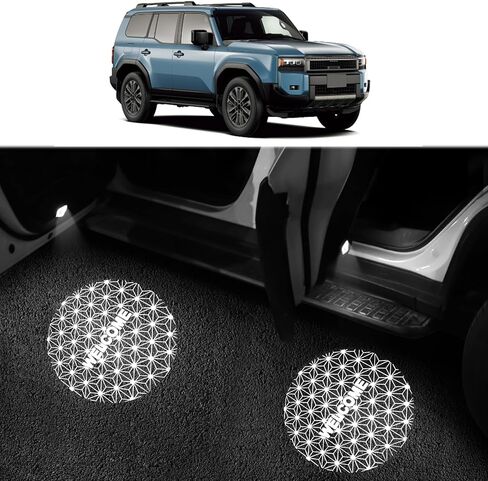 مصباح ديكور خفيف لعتبة الباب مناسب لسيارة Toyota 2024 2025 Toyota Land Cruiser 250 1958 Prado Lc250 مصباح عرض LED ساطع ملحقات التعديل الداخلي (4 قطع) in Kuwait