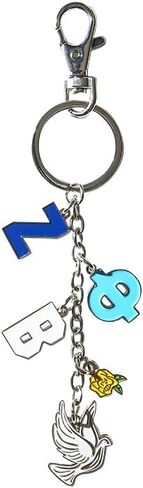 Delta Sigma Theta Adult Durable Metal Key Keeper, Mascot Charm & Letter Key Ring with Self-Locking Metal Gate Clip for for Men Women in Saudi Arabia