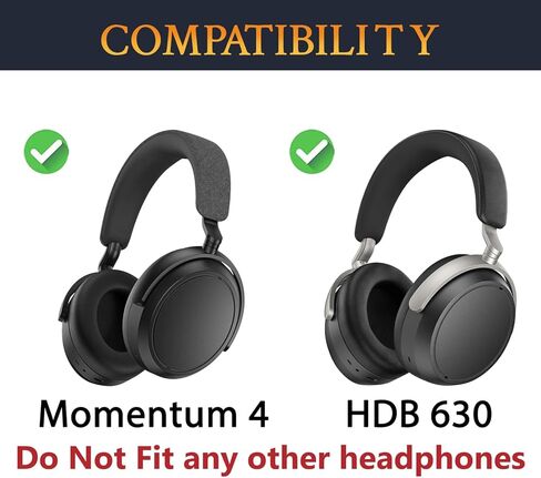 استبدال وسائد الأذن من جل التبريد SOULWIT لسماعات الرأس اللاسلكية Sennheiser Momentum 4 فوق/حول الأذن، وسائد الأذن مع نسيج حريري جليدي مسامي، رغوة عالية الكثافة لإلغاء الضوضاء - أسود in Kuwait
