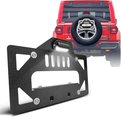 حامل لوحة ترخيص لـ Hawse Fairlead مقاس 10 بوصات، مقاس عالمي، فولاذ أسود، تصميم قابل للطي in Kuwait