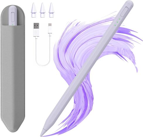 قلم iPad 11th/10th/9th، قلم لمس سريع الشحن لجهاز i-Pad، رفض راحة اليد، حساسية الإمالة، متوافق مع i-Pad A16/10/9/8/7/6، Pro M4/13/12.9"/11"، Air M3/M2/5/4/3، Mini 6/5 in Kuwait