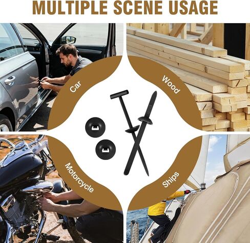 Upgrade Nylon Universal Cable Tie Buckle 50pcs, Heavy Duty Nylon Fastening Clips Cable Ties Zip Ties Rivets for Car Fender Trunk, Double-Side Self-Locking Bumper Clips with Pin & Button in Saudi Arabia