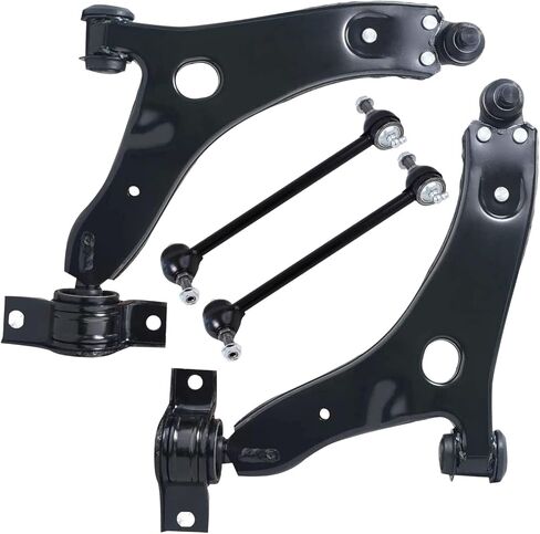 Detroit Axle - 4pc Front Control Arms Sway Bars for 2004-2011 Ford Focus 2005 2006 2007 2008 2009 2010, 2 Lower Control Arms w/Ball Joints 2 Sway Bar Links Assembly Suspension Kit Replacement in Saudi Arabia