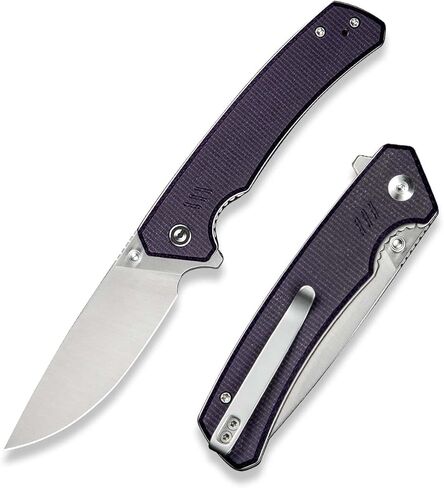 سكين جيب ميريت من CIVIVI، سكين قابل للطي بمقبض 3.28 بوصة 14C28N Blade G10، سكين EDC خفيف الوزن مع مشبك جيب قابل للعكس للتخييم والمشي لمسافات طويلة في الداخل والخارج، C24012-2، OD أخضر in Kuwait