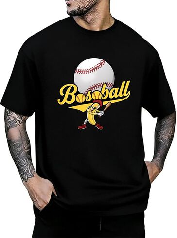 Baseball Shirt Men Baseball Player T-Shirt Vintage Ballgame Graphic Tshirt Game Day Fan Tee Short Sleeve Top in Saudi Arabia