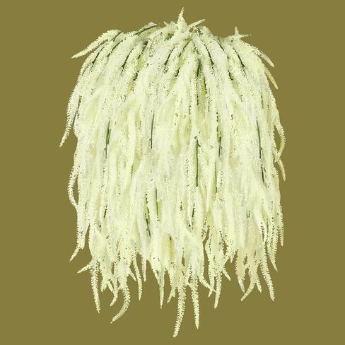 12 Pcs Amaranthus Artificial Flower Artificial Hanging Amaranthus Faux String of Pearls Plant Wall Hanging Decor for Wedding Floral Arrangement Home Garden Decor Party Supplies (Green) in Saudi Arabia
