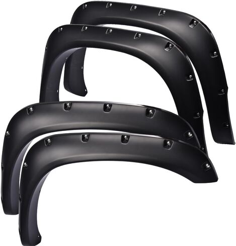 LQI Fender Flares متوافقة مع طرازات Dodge Ram 2500/3500 2010 2011 2012 2013 2014 2015 2016 2017 فقط (لا تناسب طرازات الكابينة المزدوجة والهيكل) ملحقات غطاء العجلة المزخرفة in Kuwait