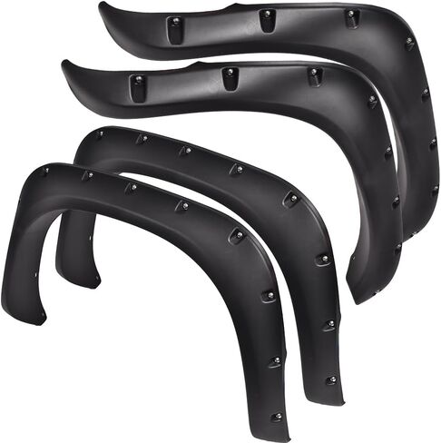 LQI Fender Flares متوافقة مع طرازات Dodge Ram 2500/3500 2010 2011 2012 2013 2014 2015 2016 2017 فقط (لا تناسب طرازات الكابينة المزدوجة والهيكل) ملحقات غطاء العجلة المزخرفة in Kuwait