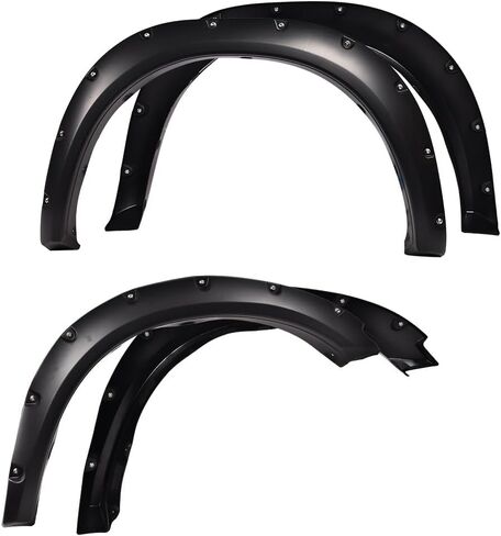 LQI Fender Flares متوافقة مع طرازات Dodge Ram 2500/3500 2010 2011 2012 2013 2014 2015 2016 2017 فقط (لا تناسب طرازات الكابينة المزدوجة والهيكل) ملحقات غطاء العجلة المزخرفة in Kuwait