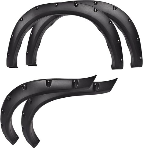 LQI Fender Flares متوافقة مع طرازات Dodge Ram 2500/3500 2010 2011 2012 2013 2014 2015 2016 2017 فقط (لا تناسب طرازات الكابينة المزدوجة والهيكل) ملحقات غطاء العجلة المزخرفة in Kuwait
