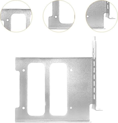 مجموعة تركيب محرك الأقراص الداخلية لمحول Drive Bay لـ PCI SSD HDD، محول SSD معدني قوي، دعامة تثبيت HDD - 3.5 بوصة أسود in Kuwait