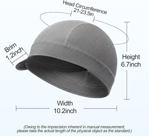 JenPen Cooling Skull Cap with Brim for Men Women Sun Protection Cycling Cap Quick Dry Helmet Liner with Sun Visor for Running in Saudi Arabia