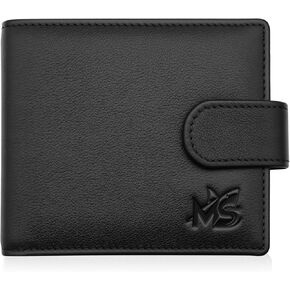 Leather wallets for men bifold,RFID locking,Large-capacity design with coin pocket and cash clip,Trendy Business Style,mens leather wallets with zipper,black in Saudi Arabia