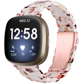 Resin Band Compatible for Fitbit Versa 4/Sense 2 Replacement Band Strap Breathable Bracelet Band for Fitbit Versa 4 Smartwatch Accessories in Saudi Arabia