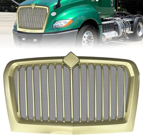 Chrome Grill Grille with Bug Screen Compatible with 2018-2023 International LT625 Front Bumper Grille 4039860C93 (Chrome) in Saudi Arabia