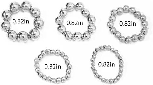 Gold Ball Beaded Rings Set for Women Sliver Chunky Rings Set Adjustable Open End Ring Stackable Knuckle Rings Set in Saudi Arabia